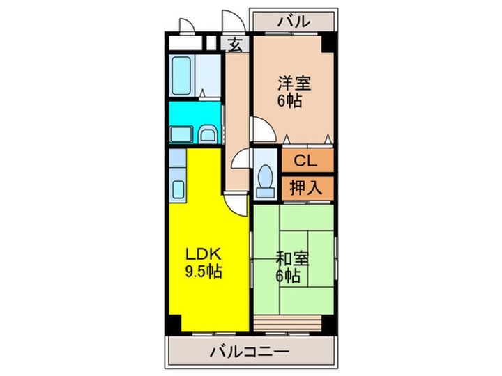 Hachibuse帝塚山の間取り