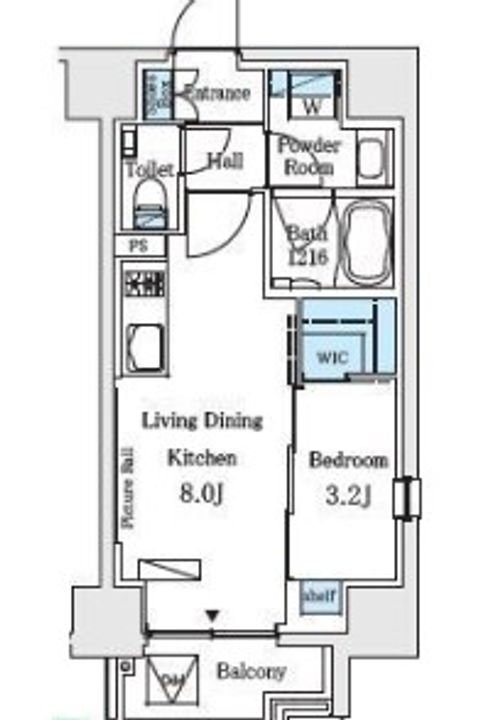 東京都港区新橋6(マンション)の賃貸物件の間取り