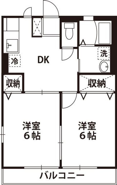 リバーサイドアサヒBの間取り