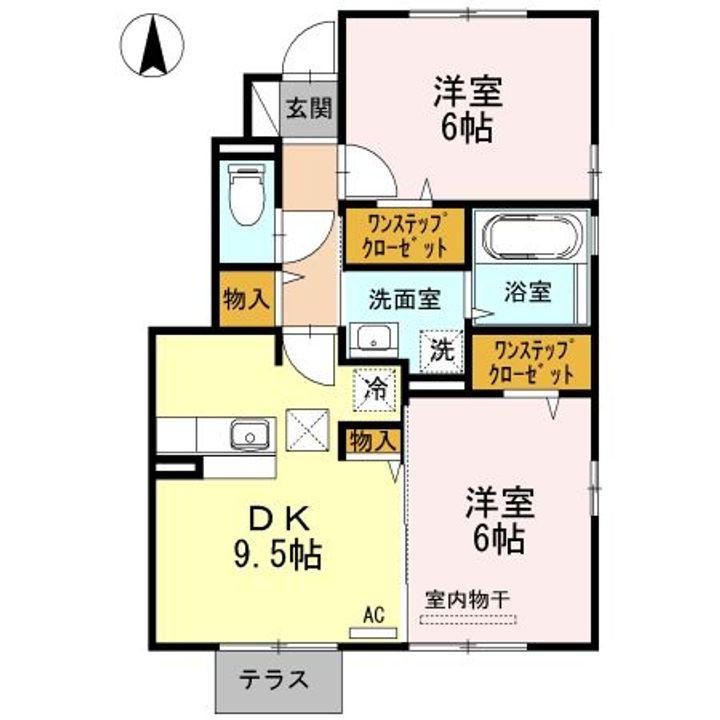 ヴィレッジロイヤル白鳥 Aの間取り