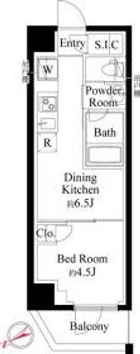 東京都新宿区西新宿7(マンション)の賃貸物件の間取り
