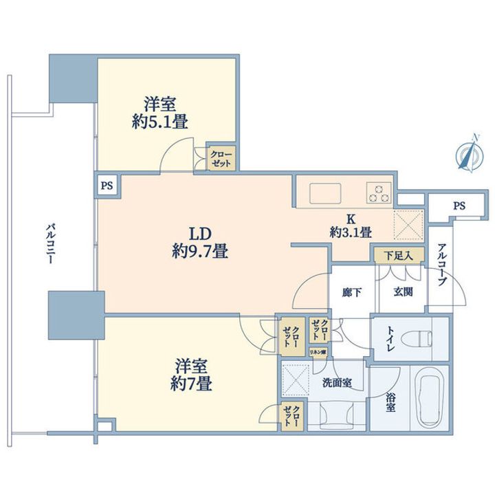 二子玉川ライズ タワー&レジデンス タワーセントラルの間取り