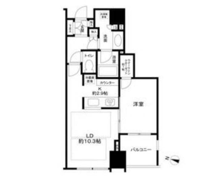 東京都品川区大崎2(マンション)の賃貸物件の間取り