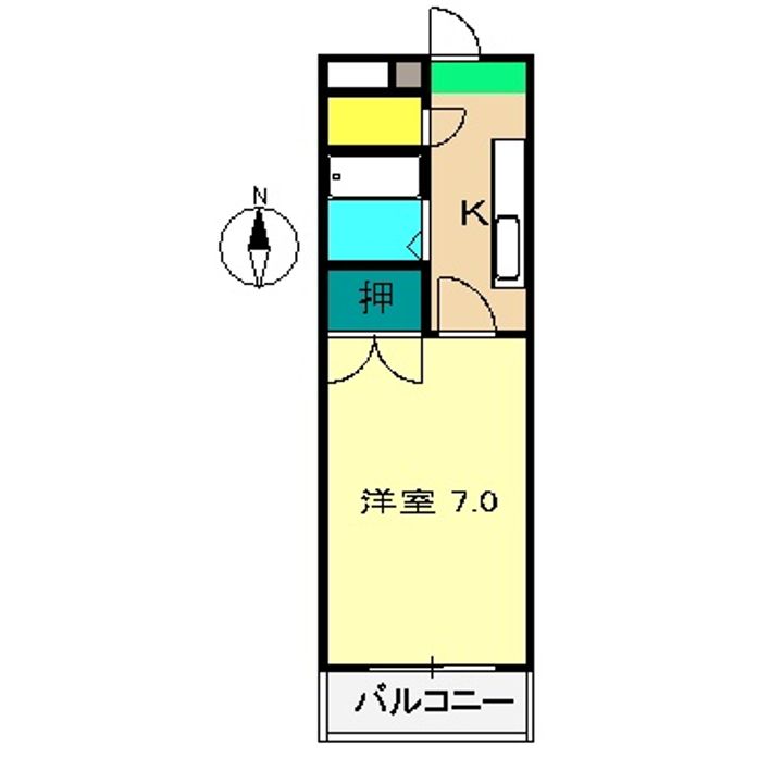 ワンパースンハイツの間取り