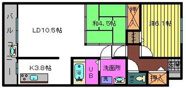 愛媛県宇和島市築地町1(マンション)の賃貸物件の間取り