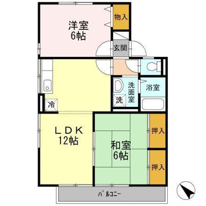 セジュール坂口Aの間取り