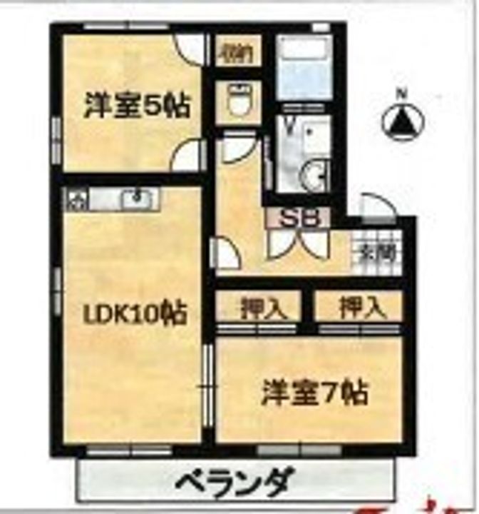 メゾンあすかBの間取り