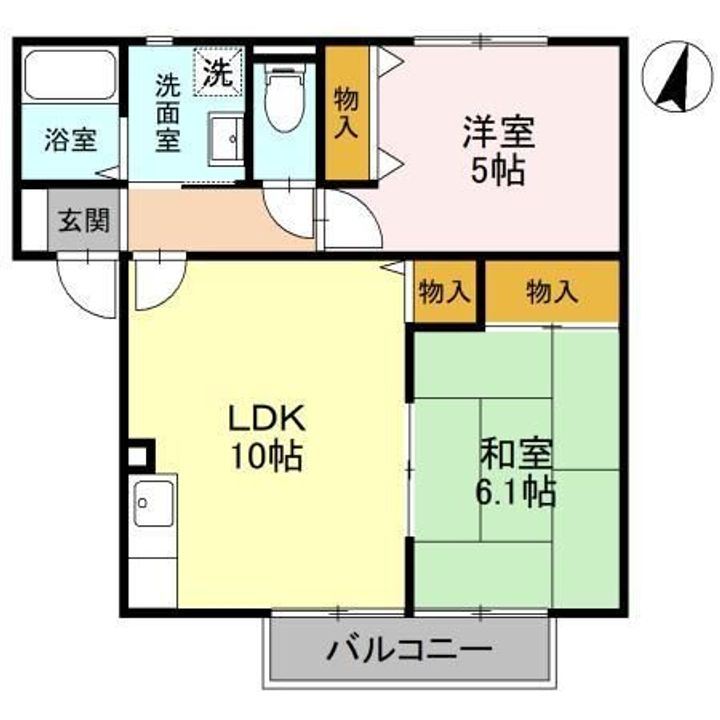 群馬県みどり市大間々町大間々(アパート)の賃貸物件の間取り