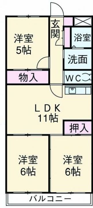 ベルアーム松戸の間取り