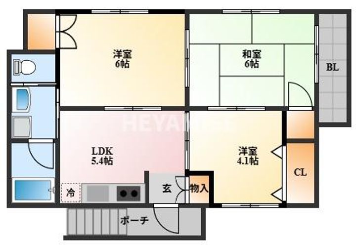 長崎県長崎市西琴平町(一戸建)の賃貸物件の間取り