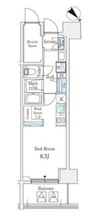 東京都荒川区西日暮里5(マンション)の賃貸物件の間取り