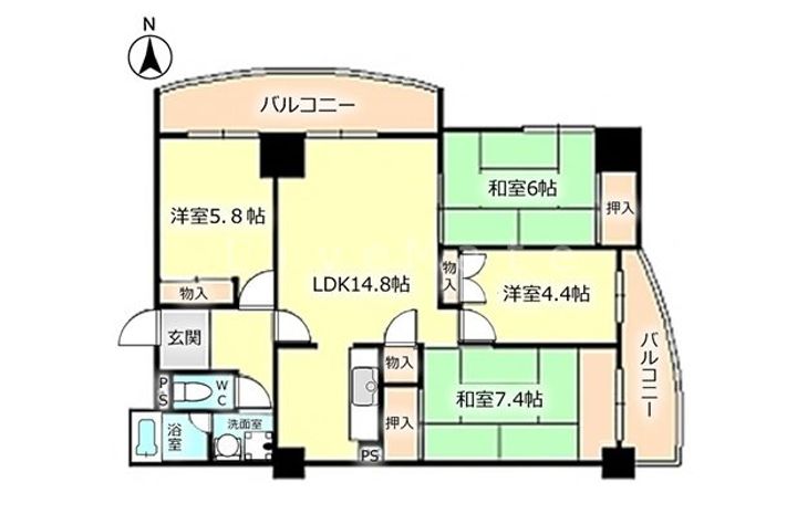 シティハイツ舞子の間取り
