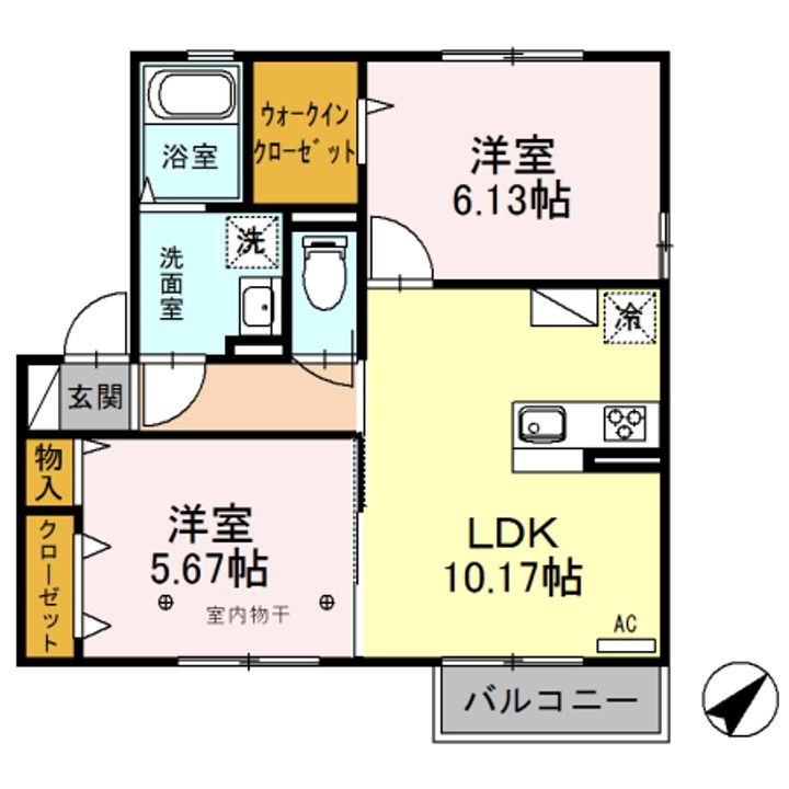 グリーンハイツIIの間取り