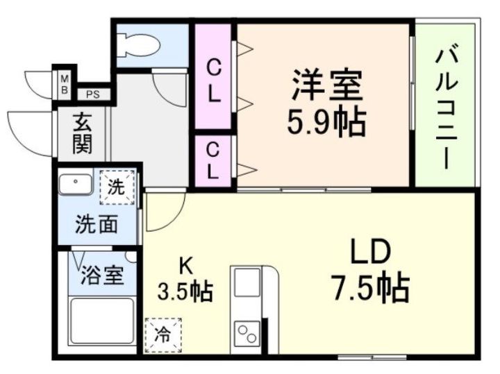 フジパレス教興寺三丁目2の間取り