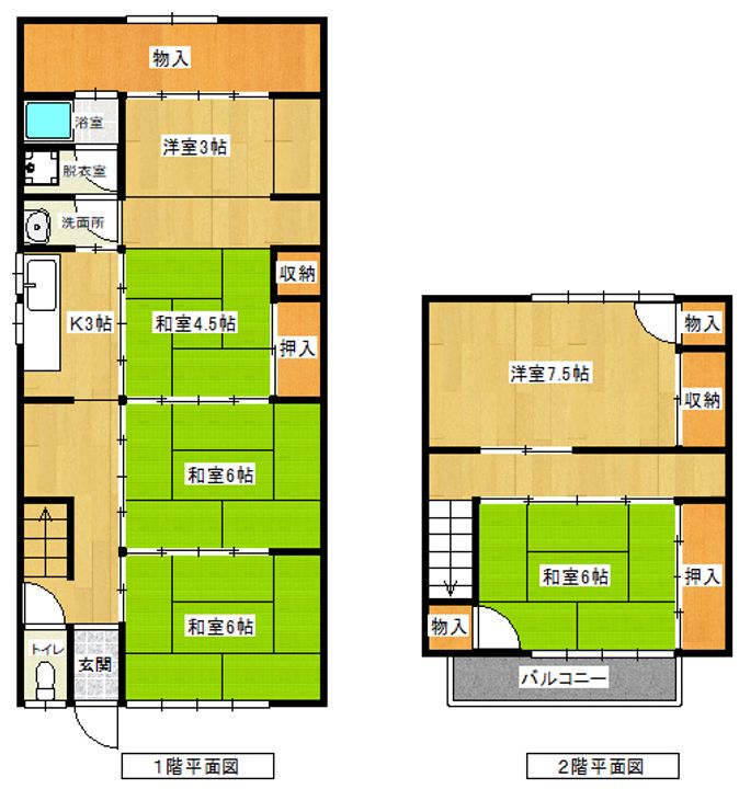 岐阜県羽島郡笠松町上新町(一戸建)の賃貸物件の間取り