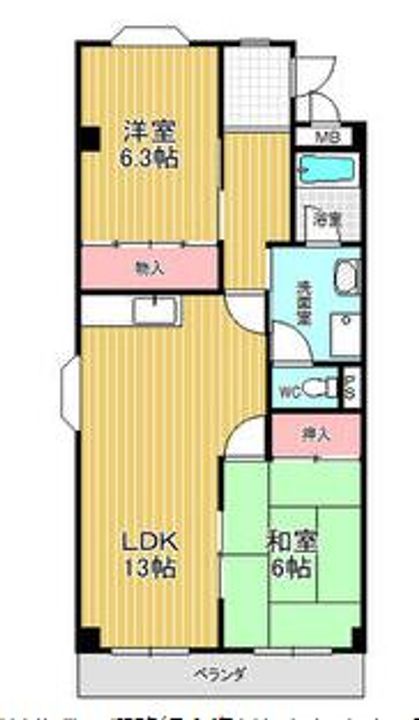 愛知県名古屋市緑区滝ノ水4(マンション)の賃貸物件の間取り