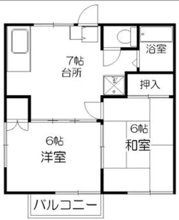 コーポラスKMの間取り