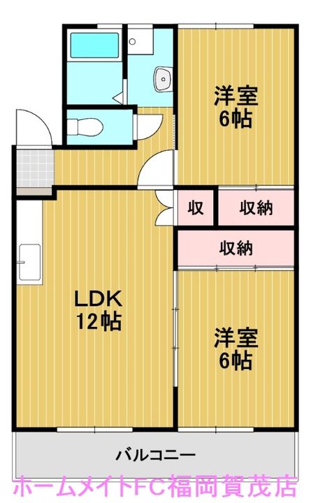 福岡県福岡市城南区梅林5(マンション)の賃貸物件の間取り