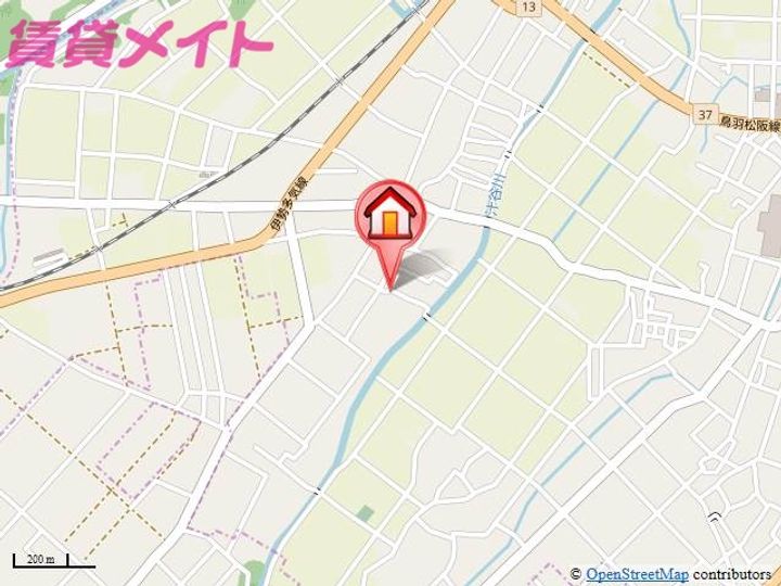 三重県伊勢市上地町(一戸建)の賃貸物件の地図