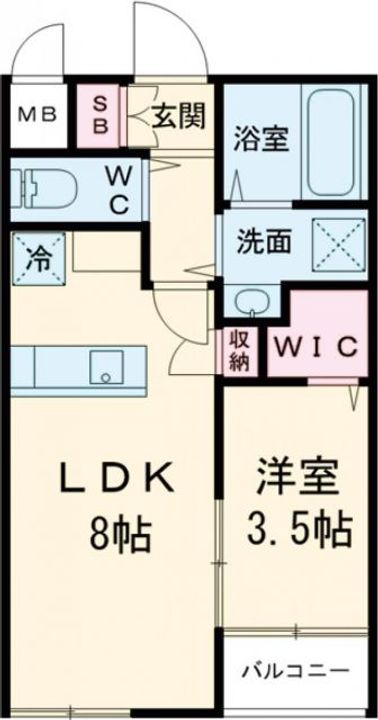 大阪府堺市堺区三宝町3(マンション)の賃貸物件の間取り