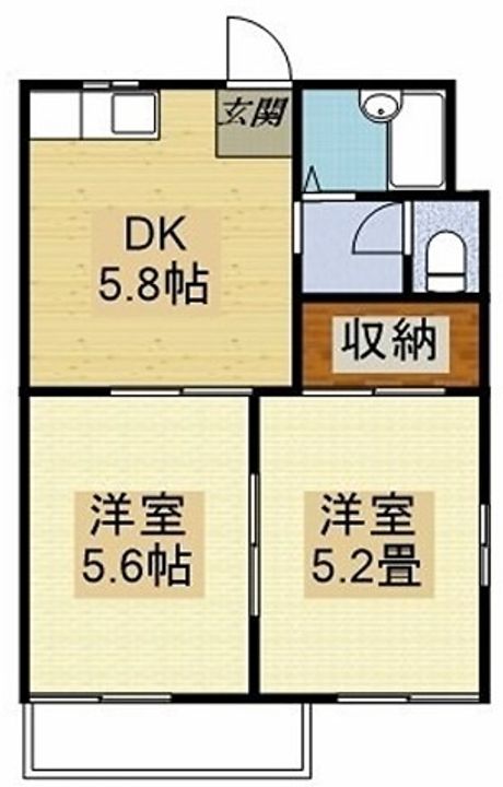 静岡県浜松市中央区天王町(アパート)の賃貸物件の間取り