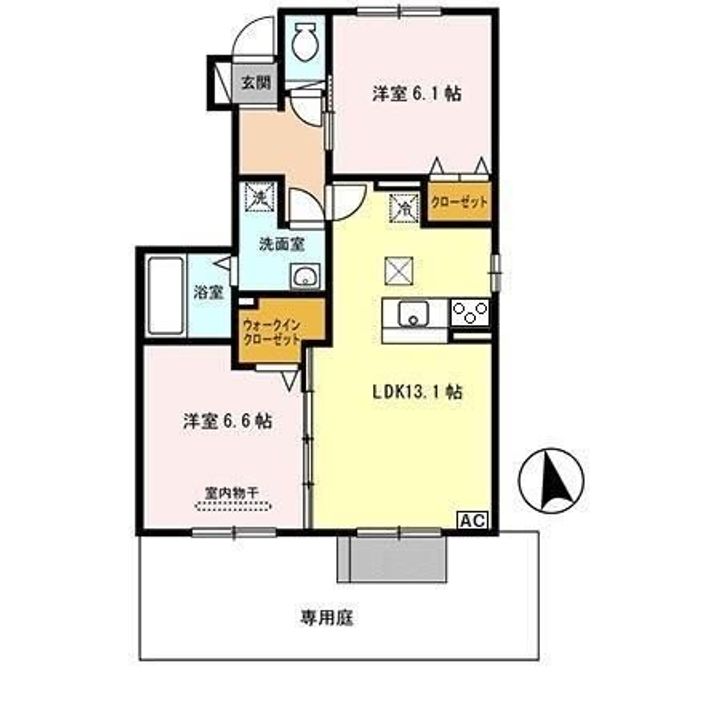 兵庫県神戸市西区小山1(アパート)の賃貸物件の間取り