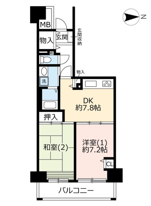 URアーベインビオ川崎の間取り
