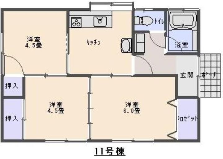 千葉県木更津市桜井新町4(一戸建)の賃貸物件の間取り