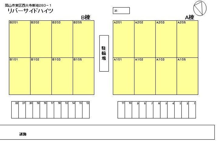リバーサイドハイツ Bの地図