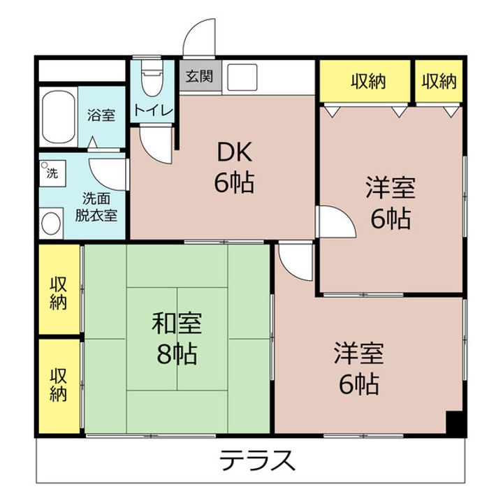埼玉県さいたま市見沼区深作3(マンション)の賃貸物件の間取り