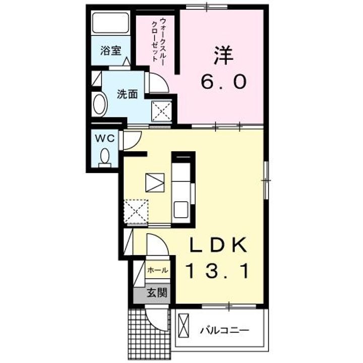京都府福知山市字土(アパート)の賃貸物件の間取り