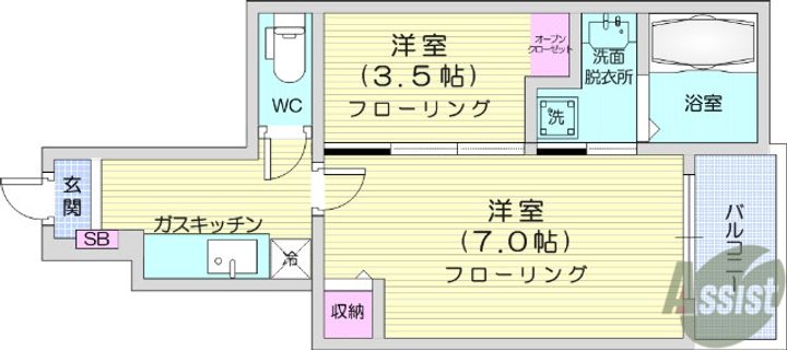 サニーエアリーハウスの間取り