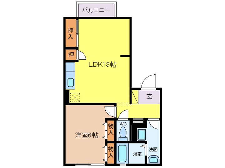 大阪府泉大津市旭町(アパート)の賃貸物件の間取り