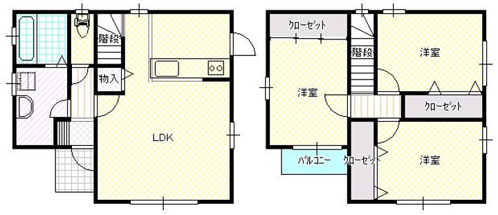 広島県広島市安佐南区川内2(一戸建)の賃貸物件の間取り