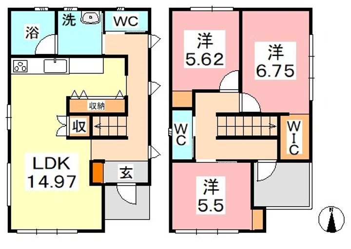 岡山県倉敷市福島(一戸建)の賃貸物件の間取り