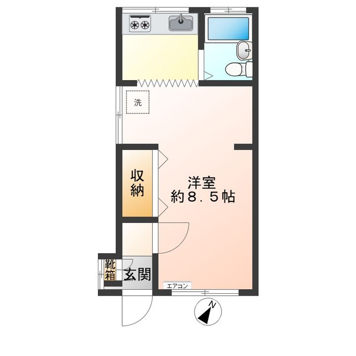 コーポ薬師の間取り