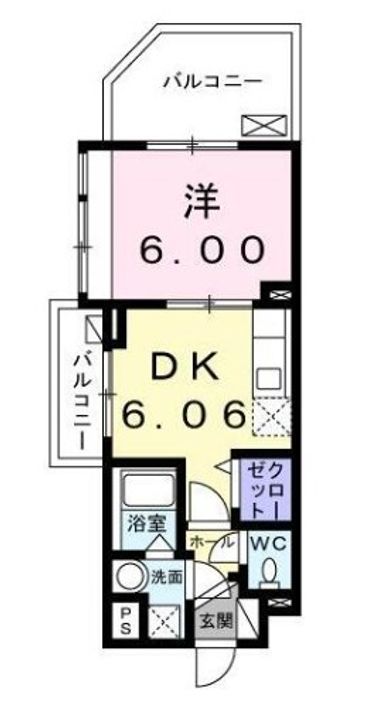 東京都大田区大森東5(マンション)の賃貸物件の間取り