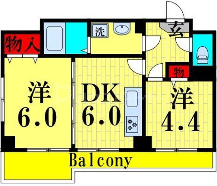 東京都葛飾区金町4(マンション)の賃貸物件の間取り