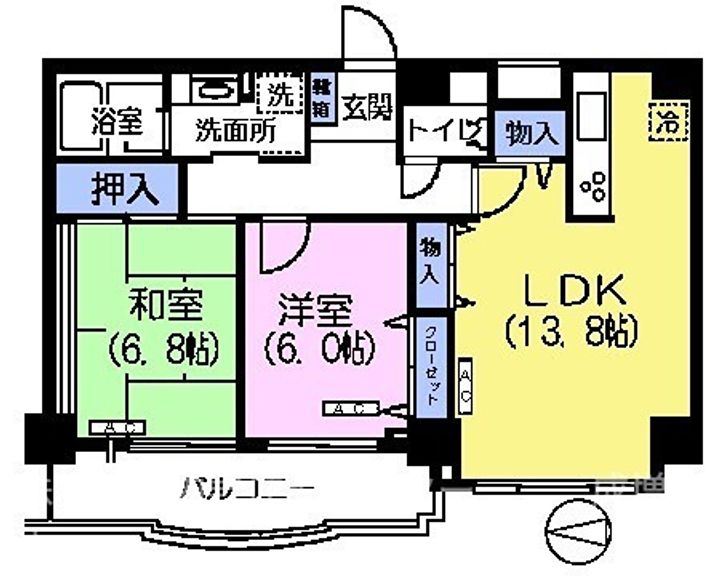 プラザサンタナカ5号館の間取り