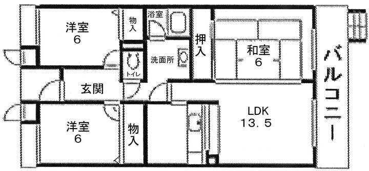静岡県静岡市葵区上足洗1(マンション)の賃貸物件の間取り