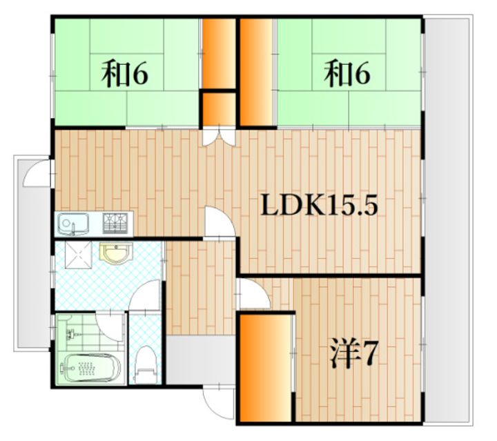 山口県下関市綾羅木本町3(マンション)の賃貸物件の間取り