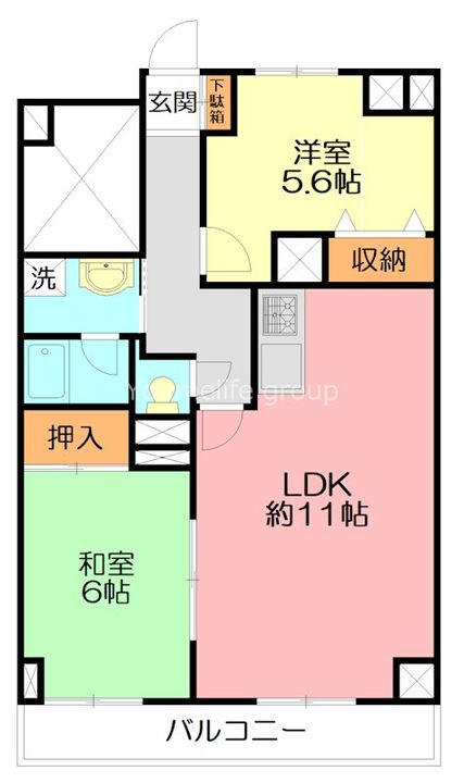 神奈川県平塚市南原1(マンション)の賃貸物件の間取り