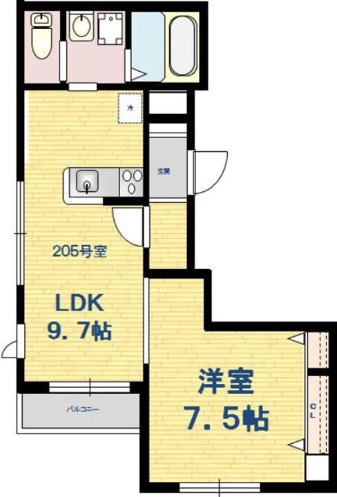 東京都港区高輪4(マンション)の賃貸物件の間取り