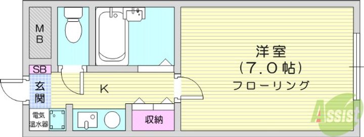 コスモハイツ小田原の間取り