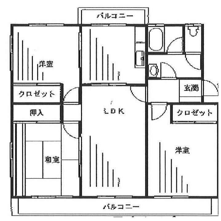千葉県習志野市藤崎4(マンション)の賃貸物件の間取り