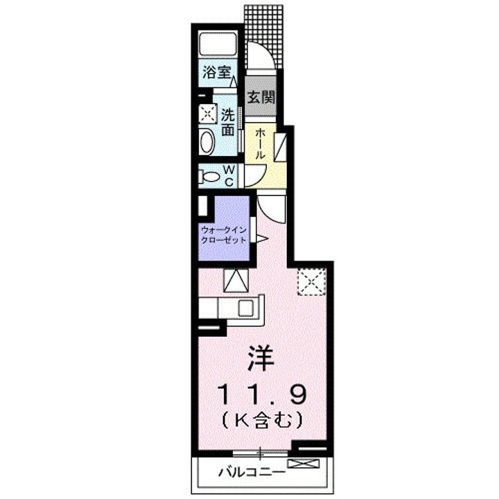 山口県周南市大字久米(アパート)の賃貸物件の間取り