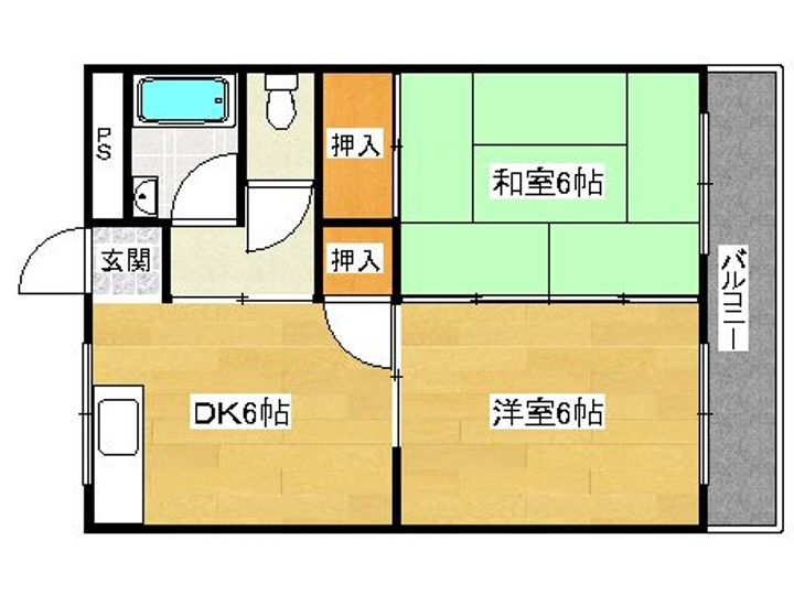 ハイツ大八木の間取り