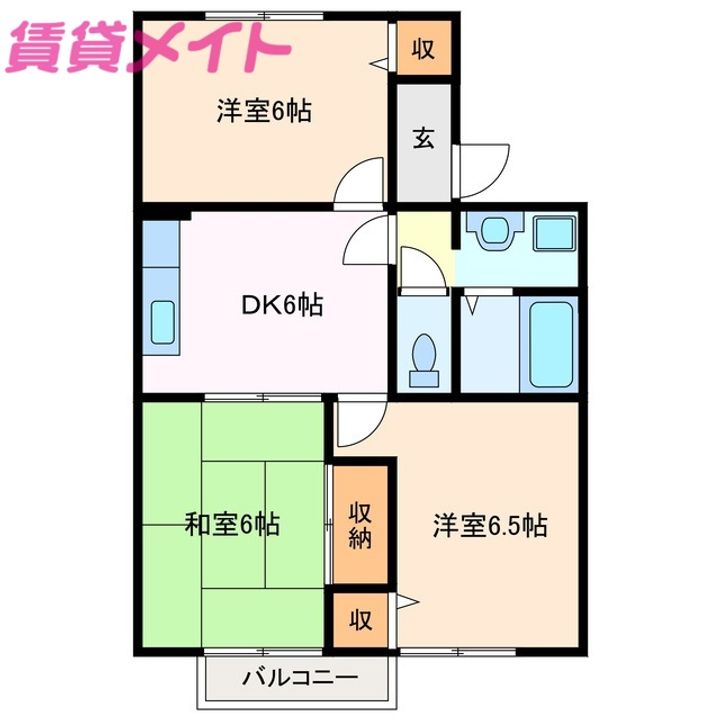 ファミールD棟の間取り