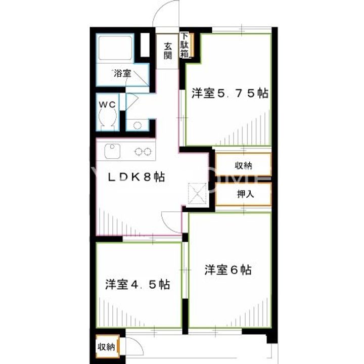 上水ハイツの間取り