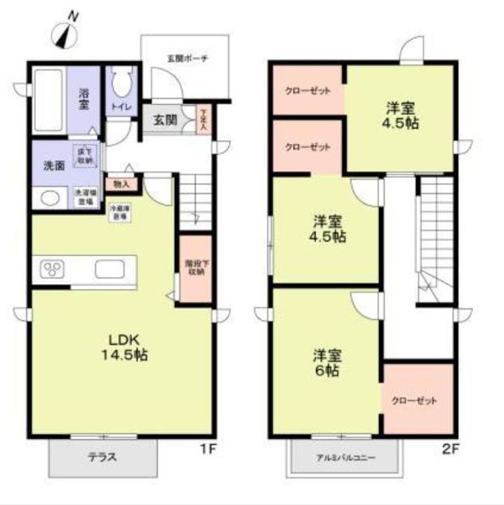 東京都杉並区荻窪1(一戸建)の賃貸物件の間取り